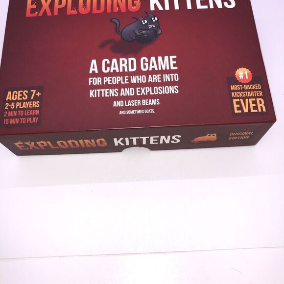 Exploding Kittens Card Game Original Edition Ages 7+ Family Fun New Open Box - Picture 2 of 9